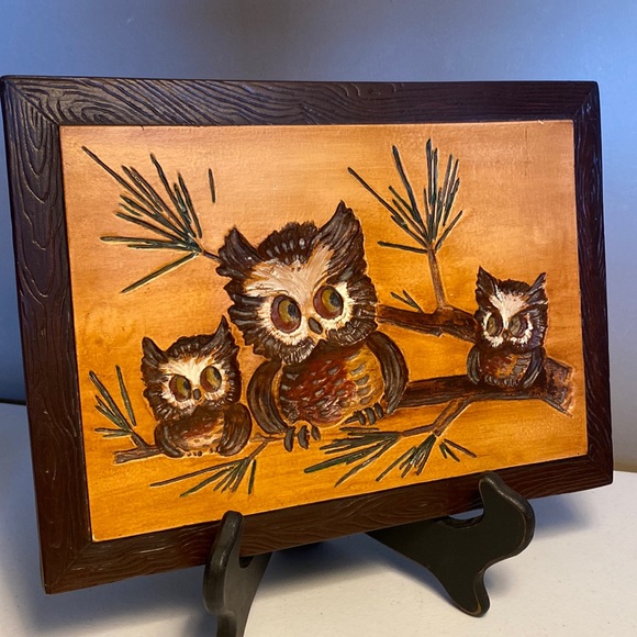 Owls Ceramic Wall Decor - Picture 1 of 6